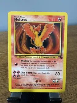Pokemon TCG - Moltres || 27/62 || Fossil || Non-holo || Lightly Played || Rare - Image 1
