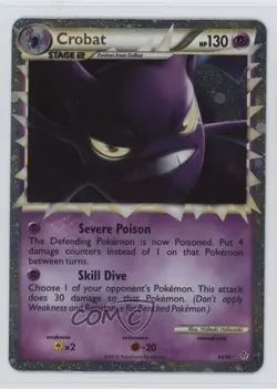 Crobat Prime Holo Pokemon HeartGold & SoulSilver Unleashed #84 2010 - Image 1