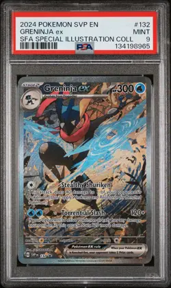 2024 Pokemon Greninja Ex Black Star #132 SFA Special Illustration - PSA 9 - Image 1