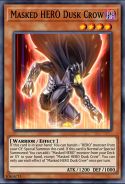 Yugioh! Masked HERO Dusk Crow Maze of the Muertos MZMU-EN014 - Image 1