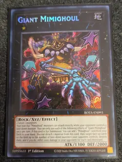 Yugioh! Giant Mimighoul ROTA-EN093 Secret Rare 1st Edition NM - Image 1