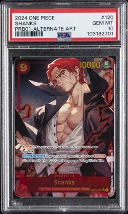 2024 ONE PIECE PRB01-PREM BOOSTER -ONE PIECE CARD THE BEST- #120 SHANKS PSA 10 - Image 1
