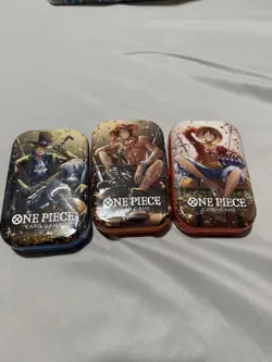 One Piece Card TCG Vol 2 Mini Tin - Set of 3 - (TS-O2, OP-13) Brand New / Sealed - Image 4