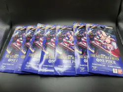 One Piece OP14 The Azure Sea’s Seven Lot Of 7 Sleeved Booster Packs Sealed - Image 1