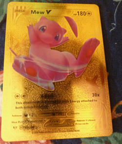 Pokemon Card Mew V Basic Form Gold Foil Card Number 069/189 Hp180 - Image 1