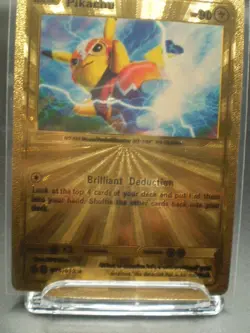 Pikachu 076/073 Brilliant Deduction Gold Foil Pokemon Card - Image 1