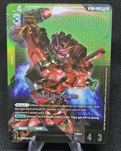 Red Gundam - ST06-005 LR+ Alt Art Gundam Card Game Clan Unity English mint - Image 1
