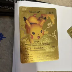 Display Card Pikachu V Rainbow Foil Fan Art 143/185 HP190 Fan Art NM - Image 1