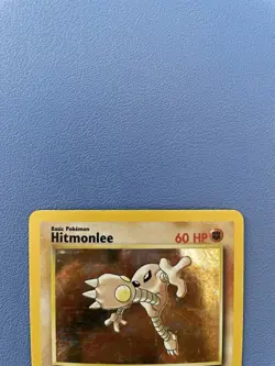 Hitmonlee 7/62 Unlimited Holo Rare Fossil Pokemon Card - Lightly Played - Image 3