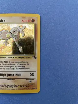 Hitmonlee 7/62 Unlimited Holo Rare Fossil Pokemon Card - Lightly Played - Image 5