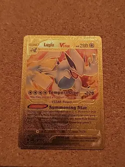 Pokemon Card Lugia VSTAR Gold Foil Display Card Fan Art 280HP - Image 1