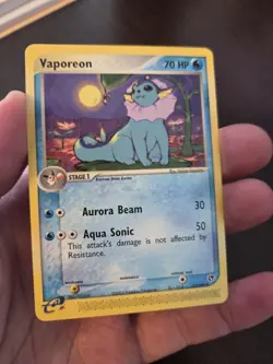 Vaporeon EX Sandstorm Rare Card 25/100 2003 Regular - NM/LP - Image 2