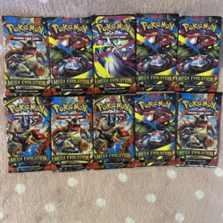 POKEMONS MEGA EVOLUTION 10 PACK LOT ENGLISH EDITION 10 CARD PACKS 🔥🔥 - Image 2