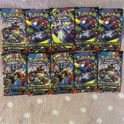 POKEMONS MEGA EVOLUTION 10 PACK LOT ENGLISH EDITION 10 CARD PACKS 🔥🔥 - Image 3