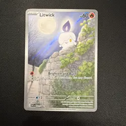Pokemon TCG Litwick Card White Flare Illustration Rare Holo 101/086 - Image 1