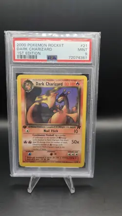 Dark Charizard 21/82 [1st Edition] — PSA 9 — Team Rocket — Vintage Pokemon Card - Image 1