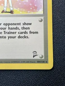 Pokemon Trainer Lass 104/130 Base Set 2 Non-Holo Rare Card WOTC TCG 1999 MP / HP - Image 4