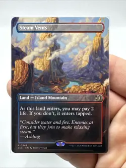 Steam Vents (Borderless) Lorwyn Eclipsed Regular MTG - M/NM - Image 2