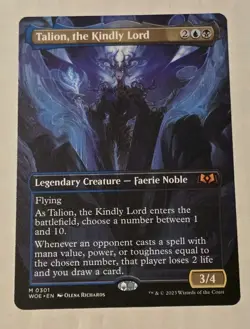 Talion, the Kindly Lord (Borderless) Wilds of Eldraine Magic MTG NM 0301 - Image 1