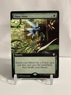 MTG - Three Visits, Ext. Art. CMR Regular Uncommon, #686, NM, (June 21) - Image 1