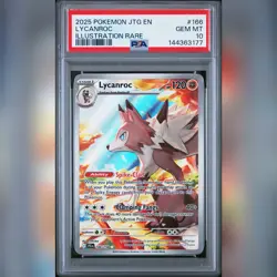 PSA 10 Lycanroc 166/159 Journey Together Illustration Rare Card Pokemon GEM MINT - Image 1