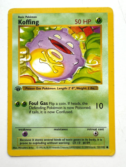 Pokemon Card Koffing 51/102 1st Edition Shadowless Base Set English WOTC - Image 1