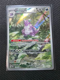 Nidoking 174/165 NM – Holo Rare – 2023 TCG Pokemon Scarlet & Violet 151 - Image 1