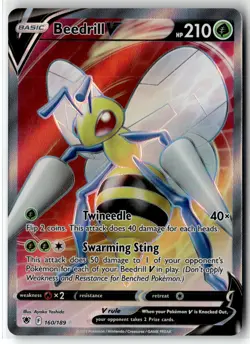 Beedrill V ⭐ 160/189 Holo Rare Ultra Astral Radiance 2022 Pokemon NM - Image 1