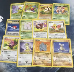Pokemon TCG Base Set Jungle Bundle Job Lot 12 Cards Total 1999 - Image 1
