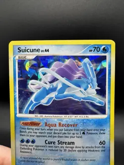 Pokemon TCG Suicune 19/132 Diamond Pearl Secret Wonders Cracked Ice - HP/Damaged - Image 3