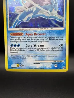 Pokemon TCG Suicune 19/132 Diamond Pearl Secret Wonders Cracked Ice - HP/Damaged - Image 4