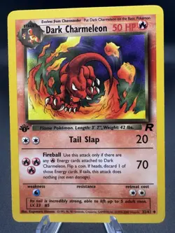 Pokemon TCG Team Rocket Dark Charmeleon 32/82 1st Edition Vintage WOTC MP - Image 1