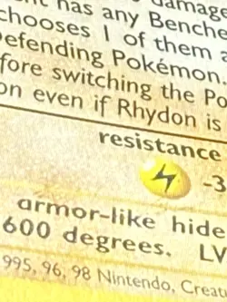 Rhydon 59/130 Uncommon Base Set 2 Pokemon 2000 Vintage WOTC MP Free Ship L1 - Image 3