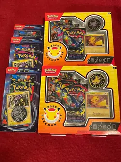 Swirly Pikachu! Pokemon TCG 30th Anniversary 2026 x 2 Raikou 2-Pack Blister x3 - Image 1