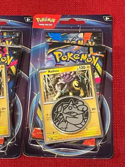 Swirly Pikachu! Pokemon TCG 30th Anniversary 2026 x 2 Raikou 2-Pack Blister x3 - Image 5