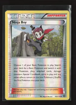 Ninja Boy 103/114 Reverse Holo Uncommon Steam Siege Pokemon NM - Image 2