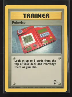 Pokedex 115/130 Uncommon Base Set 2 Pokemon LP - Image 2