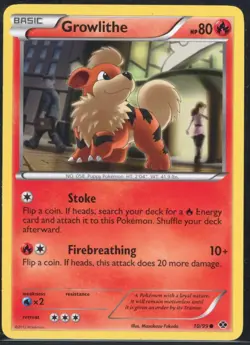 Growlithe 10/99 Common Next Destinies Pokemon NM - Image 2