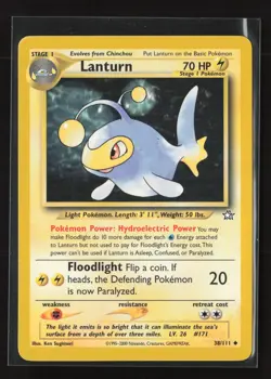 Lanturn 38/111 Uncommon Neo Genesis Pokemon LP - Image 2