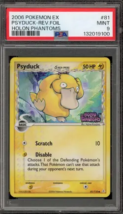 Pokemon Psyduck EX Holon Phantoms Reverse Holo #81 PSA 9 Mint - Image 1