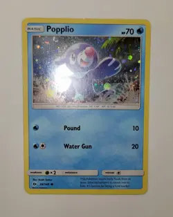 *HD Swirl* Popplio - Cosmos Holo 39/149 Pokemon Sun & Moon - Image 1