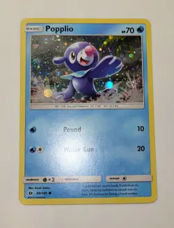 *HD Swirl* Popplio - Cosmos Holo 39/149 Pokemon Sun & Moon - Image 2