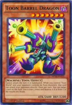 Toon Barrel Dragon - MP16-EN132 - Rare - 1st Edition x1 - Lightly Played - Image 1