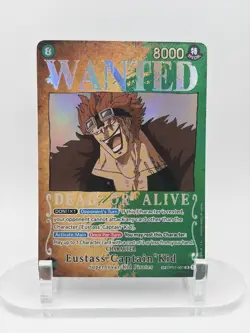 One Piece TCG English Eustass Captain Kid OP01-051 Wanted Poster Alt Art NM - Image 1