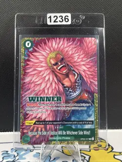 Donquixote Doflamingo RARE WINNER CHAMPIONSHIP ALT ART OP05-037 ONE PIECE (1236) - Image 1