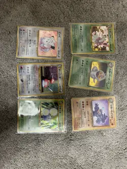 Pokemon Japanese Card Lot 6 Cards Clefairy Porygon2 Meganium Weezing Exeggcute - Image 1