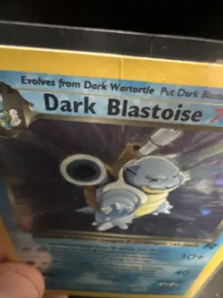 Pokemon Dark Blastoise Holo Rare TCG Card 3/82 SWIRL - Image 3