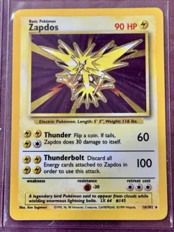 Pokemon TCG Zapdos Base Set Holo Rare Card 16/102 LOT Chansey 3/102 - Image 3
