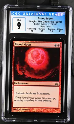 BLOOD MOON 8th Edition Foil Rare CGC 9 MTG [Nostalgium] - Image 1