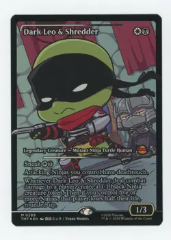 Magic MTG Teenage Mutant Ninja Turtles Foil Showcase #289 Dark Leo & Shredder - Image 1